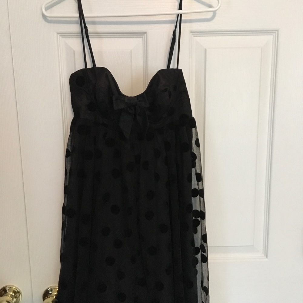 Betsy Johnson Black Polka Dot fit flare dress 2